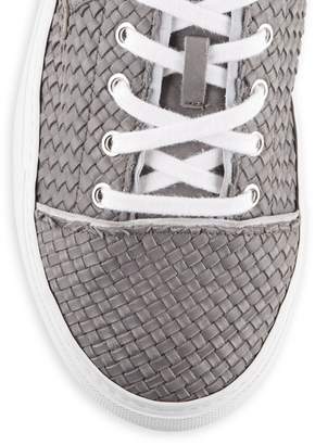 Rodolfo Woven Leather Low-Top Sneakers