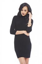 Thumbnail for your product : AX Paris Cable Knitted High Neck Dress