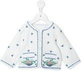 Thumbnail for your product : Stella McCartney Kids Gauze embroidered cotton jacket