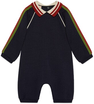 Gucci Baby GG jacquard sleepsuit - ShopStyle Girls' Outerwear