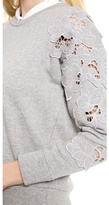 Thumbnail for your product : Rebecca Taylor Floral Cutout Sweatshirt