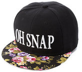 Thumbnail for your product : Charlotte Russe Oh Snap Floral Baseball Cap