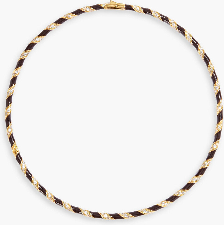 Zimmermann Gold-tone, crystal and enamel choker