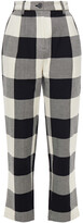 Thumbnail for your product : Mara Hoffman Dita Cropped Gingham Organic Cotton-twill Tapered Pants