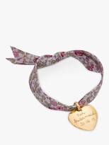Thumbnail for your product : Merci Maman Personalised 18ct Gold Plated Heart Liberty Bracelet