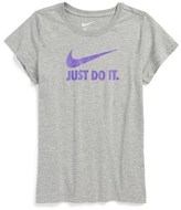Thumbnail for your product : Nike 'Just Do It' Tee (Big Girls)