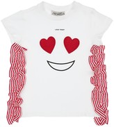 Thumbnail for your product : Simonetta Cotton Jersey T-Shirt W/ Ruffles