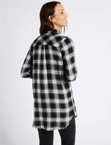 Thumbnail for your product : Marks and Spencer Longline Checked Long Sleeve Shirt