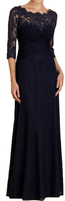 MILANO BRIDE Modest Mother Of Bride Dress 3/4 Sleeves A-line Lace Formal Gown-US size-Royal Blue