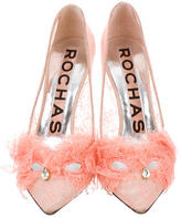 Thumbnail for your product : Rochas Lace Mask Pumps w/ Tags