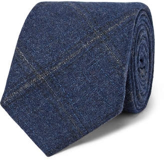 Altea 8.5cm Checked Wool, Silk And Cashmere-Blend Tie