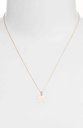 Nashelle 14k-Rose Gold Fill Initial Mini Star Pendant Necklace