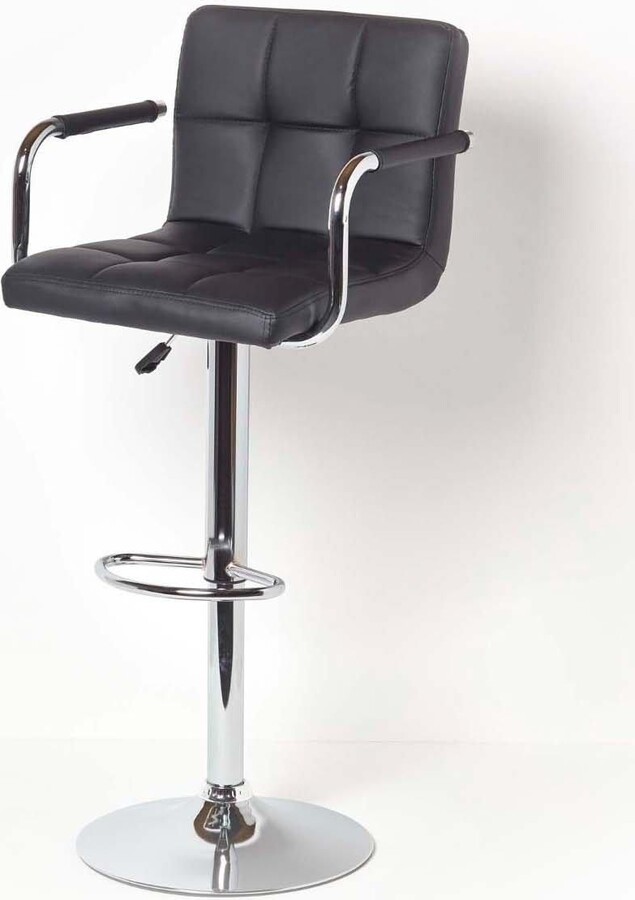 Homescapes Bramley Faux Leather Swivel Bar Stool ShopStyle