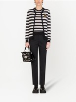 Thumbnail for your product : Dolce & Gabbana Appliqued Striped Cardigan
