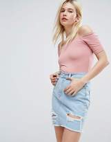 Thumbnail for your product : ASOS Off Shoulder Top With Short Sleeve
