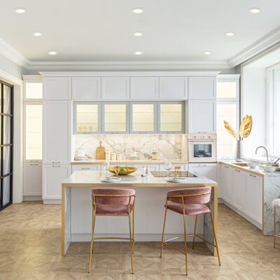 LNC Home 7.4"W Selectable Color Temperature Dimmable Led Retrofit Recessed Lighting