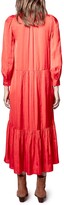 Thumbnail for your product : Zadig & Voltaire Roland Long Tiered Satin Dress