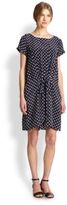 Thumbnail for your product : Suno Silk Polka Dot Tied-Front Dress