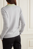Thumbnail for your product : KING & TUCKFIELD Two-tone Pointelle-knit Merino Wool Shirt - Gray