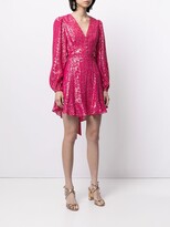 Thumbnail for your product : Rebecca Vallance Valencia metallic-leopard mini dress