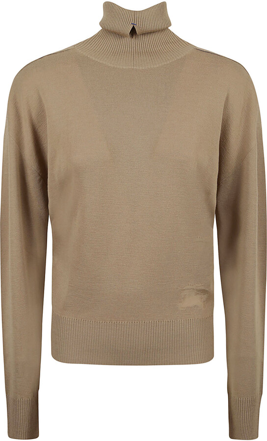 Burberry Ekd Motif Turtleneck Knitted Jumper