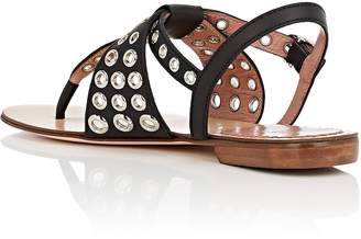 RED Valentino WOMEN'S GROMMET-EMBELLISHED LEATHER SANDALS