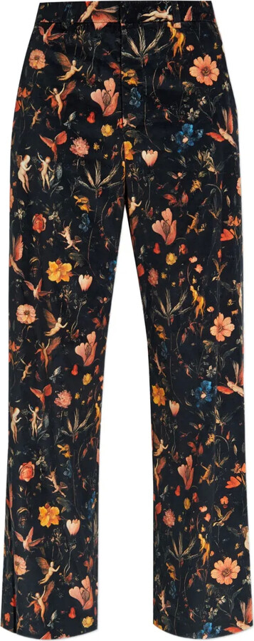Floral Velvet Trousers