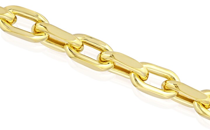 Chunky Gold Link Bracelet WomensThick Chain BraceletChunky Gold BraceletGold Plated Stainless Steel JewelryDainty Link Bracelet