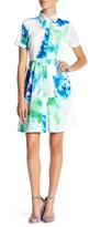 Thumbnail for your product : Donna Ricco DR21301JP Collared Button Floral Short Sleeve Dress