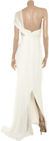 Thumbnail for your product : Notte by Marchesa 3135 Notte by Marchesa One-shoulder draped silk-chiffon gown
