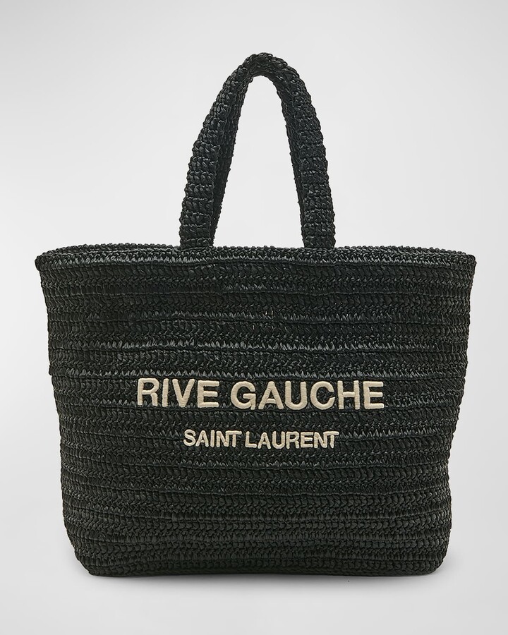Saint Laurent Panier Small YSL Raffia Tote Bag