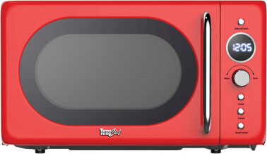 Total Chef Retro Countertop Microwave Oven, 0.7 Cu Ft, 8 Pre-sets, 700w, Red