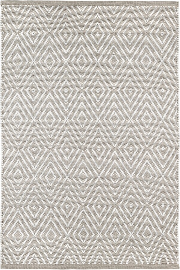 Dash and Albert Rugs by Annie Selke Diamond Indoor/Outdoor RDB203 8'x10' Area Rug - Tan, Ivory