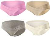 Thumbnail for your product : Jeonny Fashion Women's Under Bump Cotton Maternity Hipsters Pregnance Panties with Baby Multi Pack