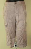 Thumbnail for your product : LOFT NWT TAN linen cargo cropped pants capris knee length