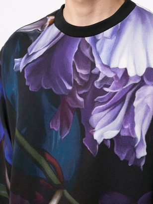 Roberto Cavalli Marchito print crew neck sweater
