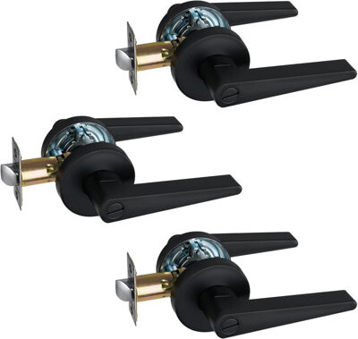NEWBANG Entry Door Lever with Round Rosette Multipack