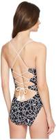 Thumbnail for your product : MICHAEL Michael Kors Twisted Rope Cross-Back Lace-Up One-Piece Swimsuit w/ Removable Soft Cups Women's Swimsuits One Piece
