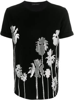 Christian Pellizzari floral embroidered T-shirt