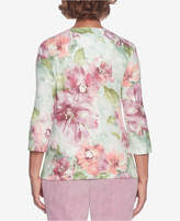 Thumbnail for your product : Alfred Dunner Winter Garden Embellished V-Neck Sweater