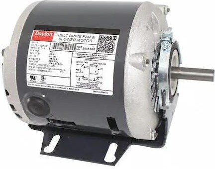 DAYTON 3K613 Split-Phase Belt Drive Motor, 1/6 HP, 48 Frame, 115/208-230V AC