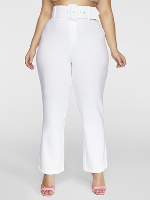 winter white plus size pant suit
