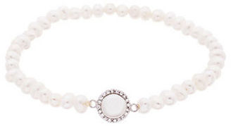 Lord & Taylor Fresh Water Pearl and Sterling Silver Elastic Bracelet