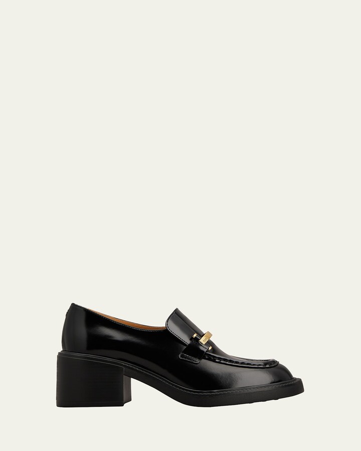 Tod's Gomma Leather Block-Heel Loafers