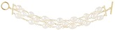 Thumbnail for your product : Lauren Ralph Lauren Pearl Haze 8" 3 Row Organic Pearl With Chain With Ring And Toggle Bracelet