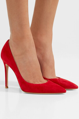 Gianvito Rossi 105 Suede Pumps - Red