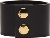 Thumbnail for your product : Marni Black Leather Gold Set Horn Bracelet