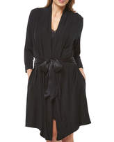 Thumbnail for your product : Fleurt Fleur't Take Me Away Short Jersey Robe w/ Silk Ties