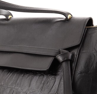 Celine Belt Bag Crocodile Embossed Leather Medium at 1stDibs