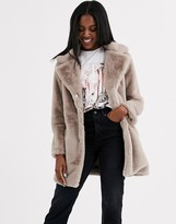 Thumbnail for your product : Brave Soul clare faux fur coat